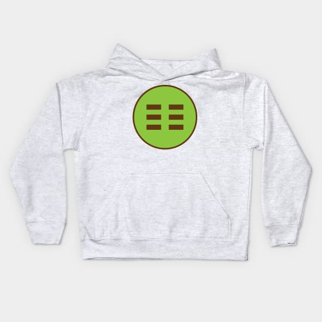 I Ching Earth Trigram ( Kun ) Kids Hoodie by GalacticMantra